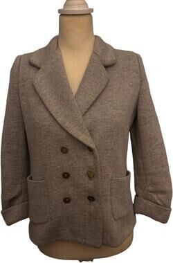 Anthropologie Cartonnier Bound To Me Blazer Jacket, Gray, Wool Blend, Size Small
